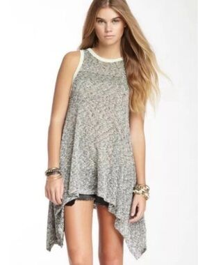 Free People We The Free Bumble Bees Knees Asymmetric Tunic Top